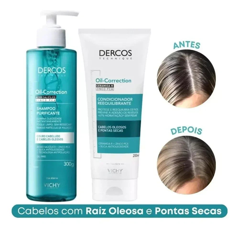 Kit Shampoo + Condicionador Dercos Oil Correction Vichy