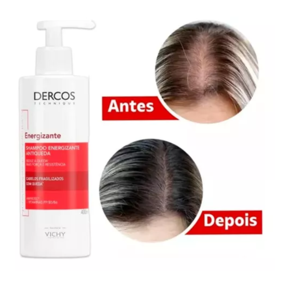 Kit Dercos Shampoo + Condicionador + Super Ampola + Sérum